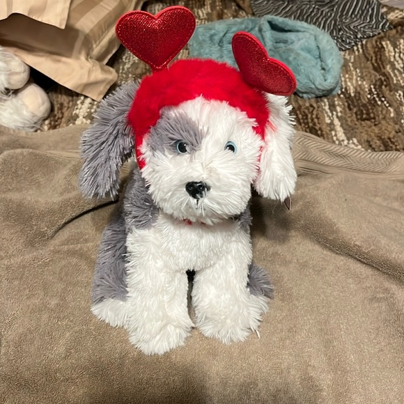 FAO Schwartz Sparklers the Old English Sheepdog with blue eyes and headband - Picture 1 of 6